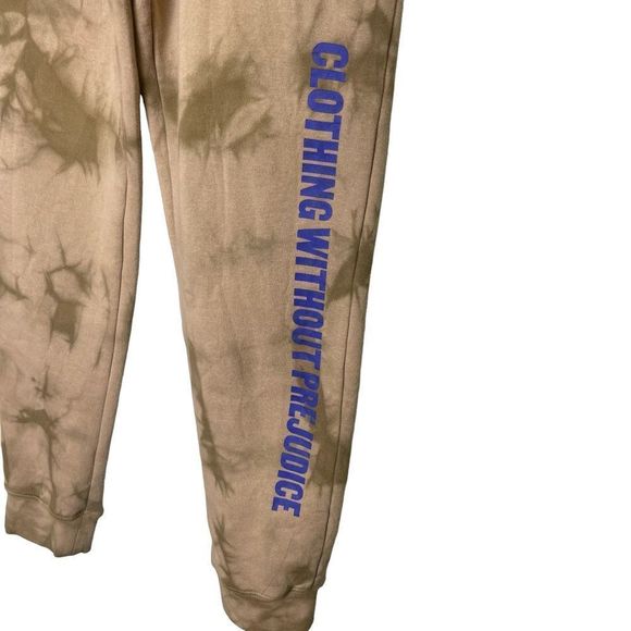 Cross Colours Sweatpants Tie Dye Nude Fleece Jersey Joggers Pockets Size Small - Picture 7 of 14